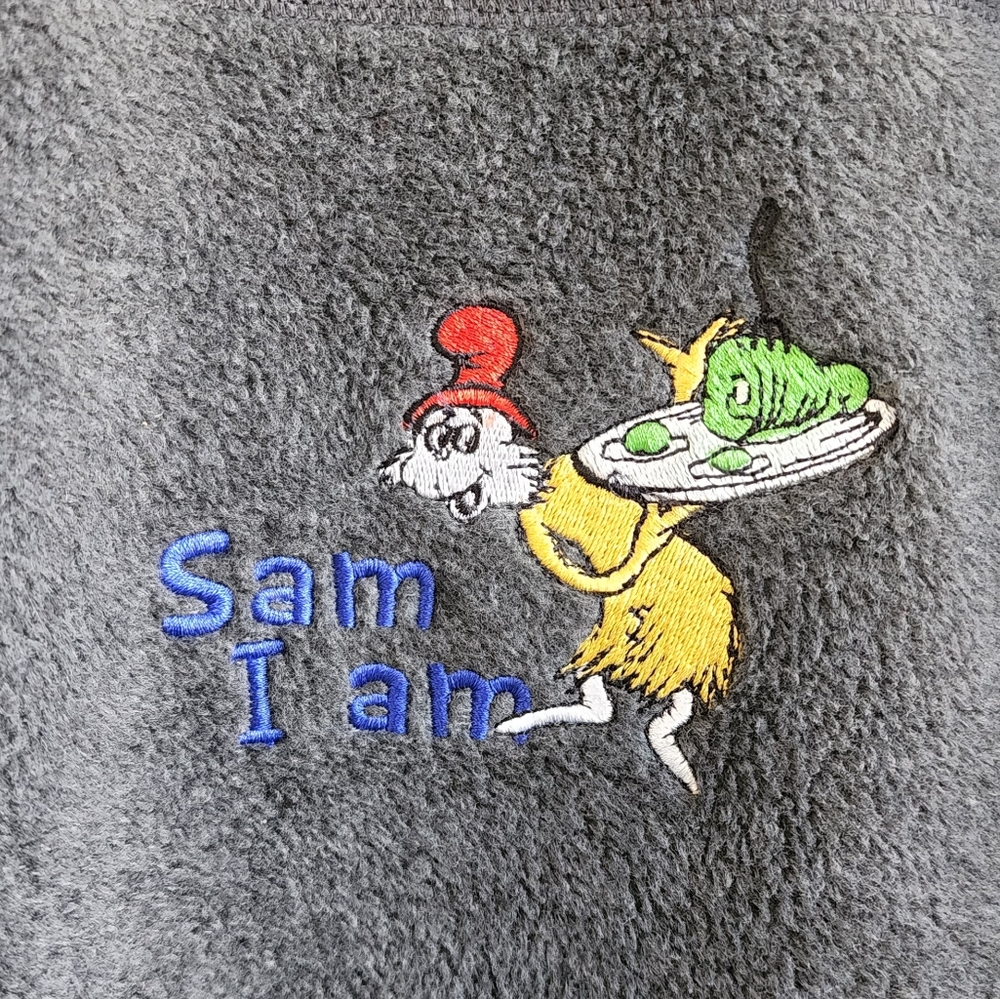 Dr. Seuss Gray 1/4 Zip Pullover, Sz XL - Picture 3 of 9